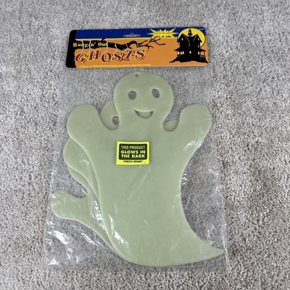 Vintage Firefly Hangin' Out Ghosts 3Pk Glow In The Dark Hanging Decoration NIP